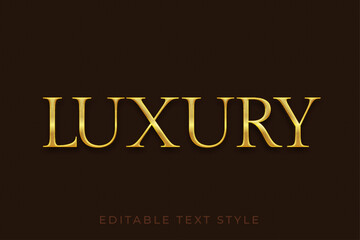 Luxury 3d text effect, luxury editable gold style in with dark background