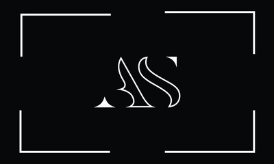 AS, SA, A, S, Abstract Letters Logo Monogram