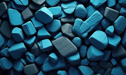Amazing stone wallpaper made from turquoise gravel. Colorful stone texture.