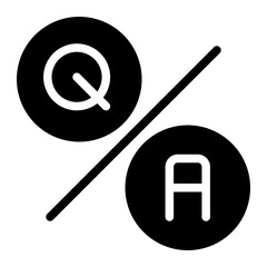qa glyph icon