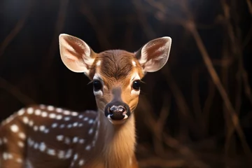Fotobehang a close up of a deer © Eduard