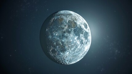 Full moon on the sky background realistic - obrazy, fototapety, plakaty
