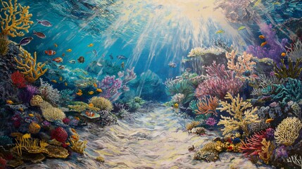 Obraz na płótnie Canvas Reef Symphony Beneath the Ocean's Canvas