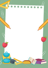 Vector illustration Inside pages for baby notebook design, scrapbook design templates