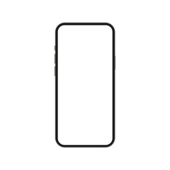 Phone vector template. Mobile blank screen. Smartphone vector mockup. Cellphone isolated on white background.