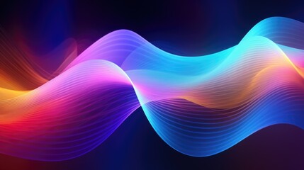 Obraz premium Abstract Wave Tech Wallpaper