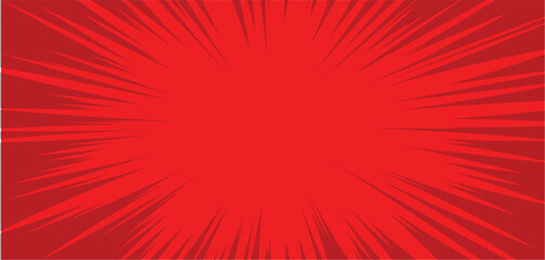 Red Background of rays arranged in a circle. Illustration of a flash or glare. Concentration in the center of the composition. For various graphic designs. Vector illustration