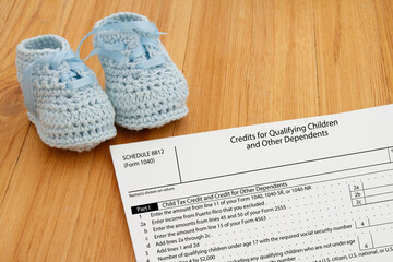 1040 tax form 8812 us individual income tax child tax credit schedule with baby booties