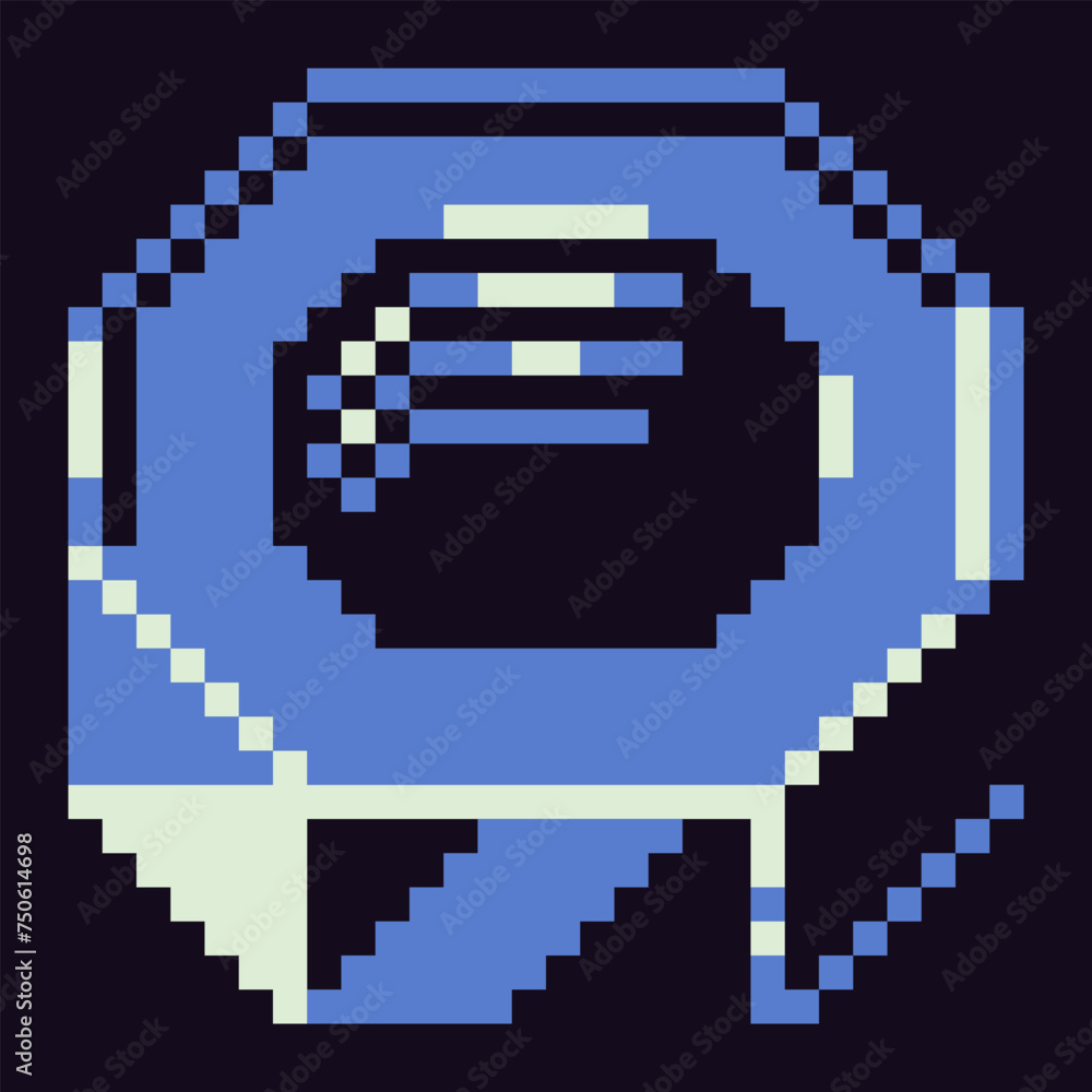 Poster gear pixel art icon. flat style. web site design. 8-bit. game assets. isolated abstract vector illus