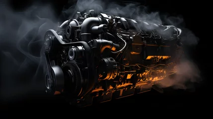 Fotobehang A running woundup internal combustion engine  © Rimsha