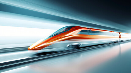 Abstract highspeed train in blurry fast motion