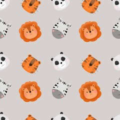 Pattern seamless Animals postcard card background package