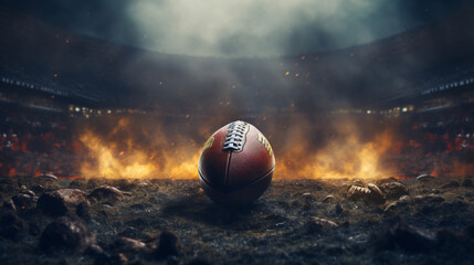 American football concept of Super Bowl and American - obrazy, fototapety, plakaty