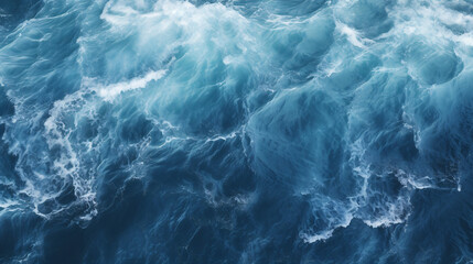 Turquoise waves beautiful ocean illustration
 - obrazy, fototapety, plakaty