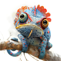 Cute Chameleon Clipart