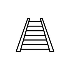 Stairs outline icons, minimalist vector illustration ,simple transparent graphic element .Isolated on white background