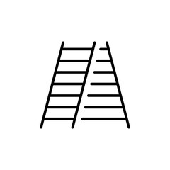 Stairs outline icons, minimalist vector illustration ,simple transparent graphic element .Isolated on white background