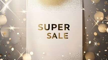 Luxurious golden super sale concept