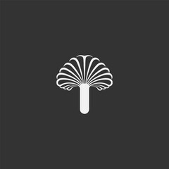 mushroom logo. mushroom silhouette vector illustration mushroom food consumption symbol design.
