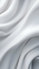 Abstract background of white silk or satin. 3d render illustration