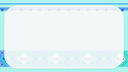 abstract background created from geometric shapes in green and blue tones with white text box