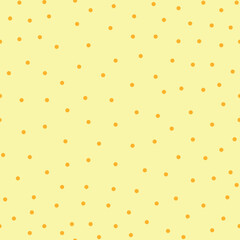 Yellow polka dots, seamless pattern. 