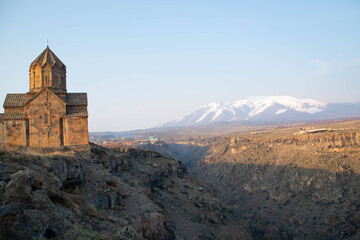 Church in Armenia. Church with beautiful architecture, Hovhanavank monastery.