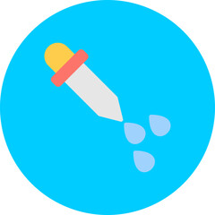 Dropper Flat Circle Icon