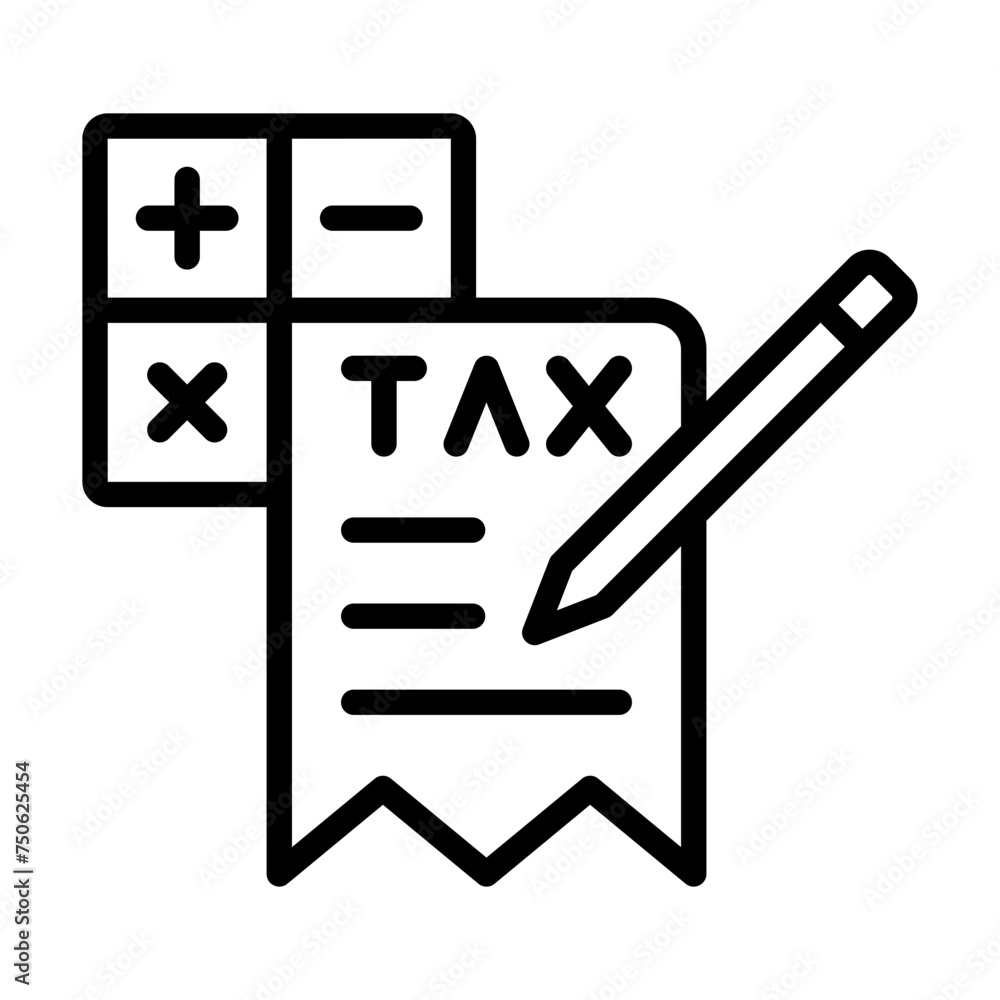 Wall mural Tax Preparation Icon