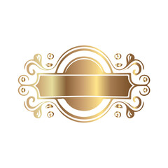 Decorative vintage frames and borders set, Gold photo frame with corner Thailand line floral for picture, Vector design decoration pattern style. calligraphic design. gold ornament decorate