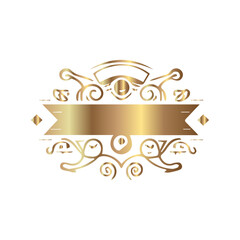 Decorative vintage frames and borders set, Gold photo frame with corner Thailand line floral for picture, Vector design decoration pattern style. calligraphic design. gold ornament decorate