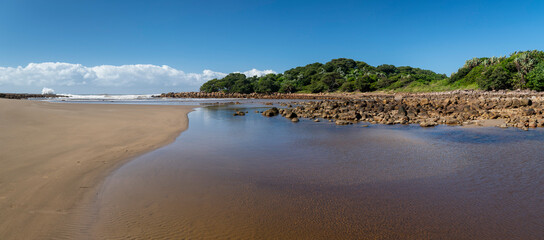 Stormy seas and massive waves crash on the Wild Coast South Africa