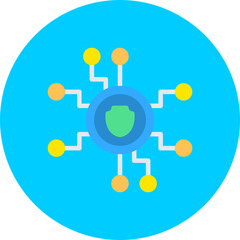 web-hosting-35 Flat Circle Icon