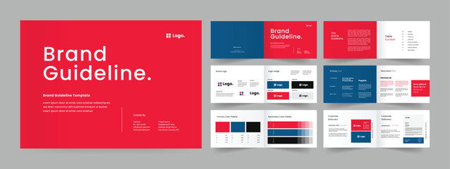  Brand Guideline and Brand Guidelines Template - obrazy, fototapety, plakaty