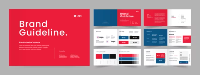 Fotobehang  Brand Guideline and Brand Guidelines Template © afsar