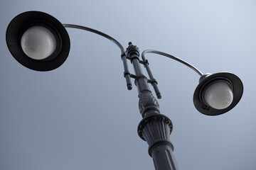 Ischia - street lamp on blue sky background