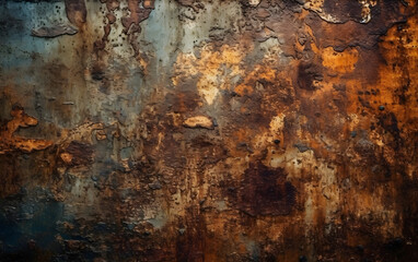 Obraz premium Rusty copper and bronze grunge texture background