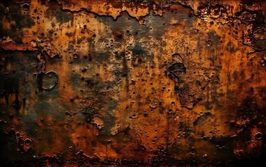 Rusty copper and bronze grunge texture background