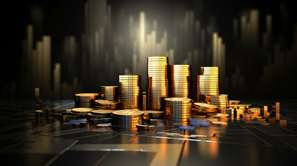 Business and finance abstract concepts original 3d - obrazy, fototapety, plakaty
