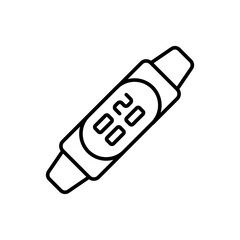 Wristwatch outline icons, minimalist vector illustration ,simple transparent graphic element .Isolated on white background