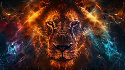 Abstract background inspired by lion