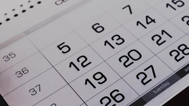 Months passing quickly as calendar pages falling down. Hurry up to live concept