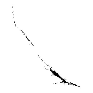 Exuma map, administrative division of Bahamas. Vector illustration.