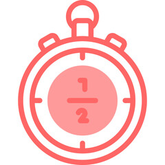 Half Time Line Fill Icon