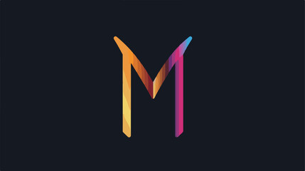 Initials Letter M Logo unique design Flat vector