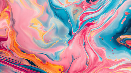 Decorative colorful acrylic paint the texture of mountain marble
