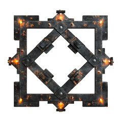 Estrutura de ferro batido com luzes