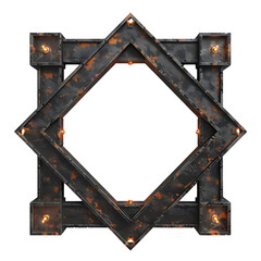 Estrutura de ferro batido com luzes