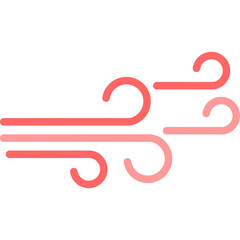 Wind Line Fill Icon