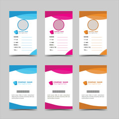 Modern Identity Card Design with Abstract Style and professional business id card design Vector Image.